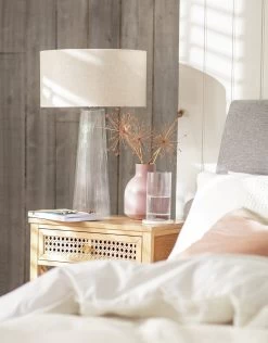 Habitat Le Marais Ribbed Glass Table Lamp Base Only - Clear -Habitat Store 9404968 R Z002C