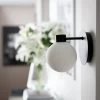 Habitat Salarino Opal Glass Bathroom Wall Light - Black