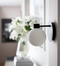 Habitat Salarino Opal Glass Bathroom Wall Light - Black -Habitat Store 9404999 R Z002C