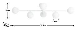 Habitat Alonso 6 Light Flush To Ceiling Light - White -Habitat Store 9405981 R E001