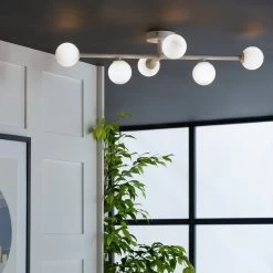 Habitat Alonso 6 Light Flush To Ceiling Light - White