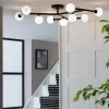Habitat Alonso 9 Light Flush To Ceiling Light -Black & White