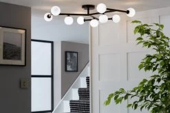 Habitat Alonso 9 Light Flush To Ceiling Light -Black & White -Habitat Store 9405998 R Z002C