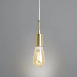 Habitat Lockie Brushed Brass Pendant Ceiling Light - Gold -Habitat Store 9406179 R Z002C