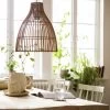 Habitat Camillo Rattan Midi Pendant Shade - Natural