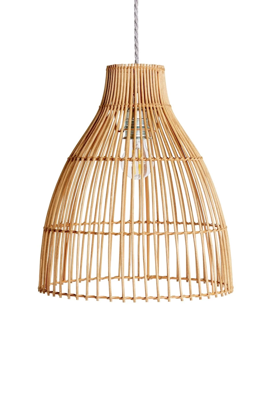 Habitat Camillo Rattan Midi Pendant Shade - Natural 3 Habitat Camillo Rattan Midi Pendant Shade - Natural - Image 3
