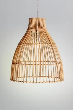 Habitat Camillo Rattan Midi Pendant Shade - Natural 11 Habitat Camillo Rattan Midi Pendant Shade - Natural -Habitat Store 9406186 R Z003C