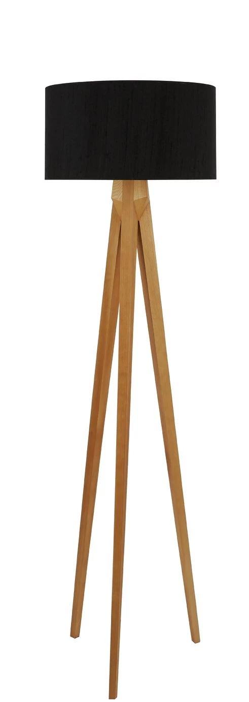 Habitat Tripod Wooden Floor Lamp Base Only - Ash 2 Habitat Tripod Wooden Floor Lamp Base Only - Ash - Image 2