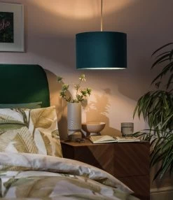 Habitat 30cm Velvet Shade - Teal -Habitat Store 9425181 R Z003C