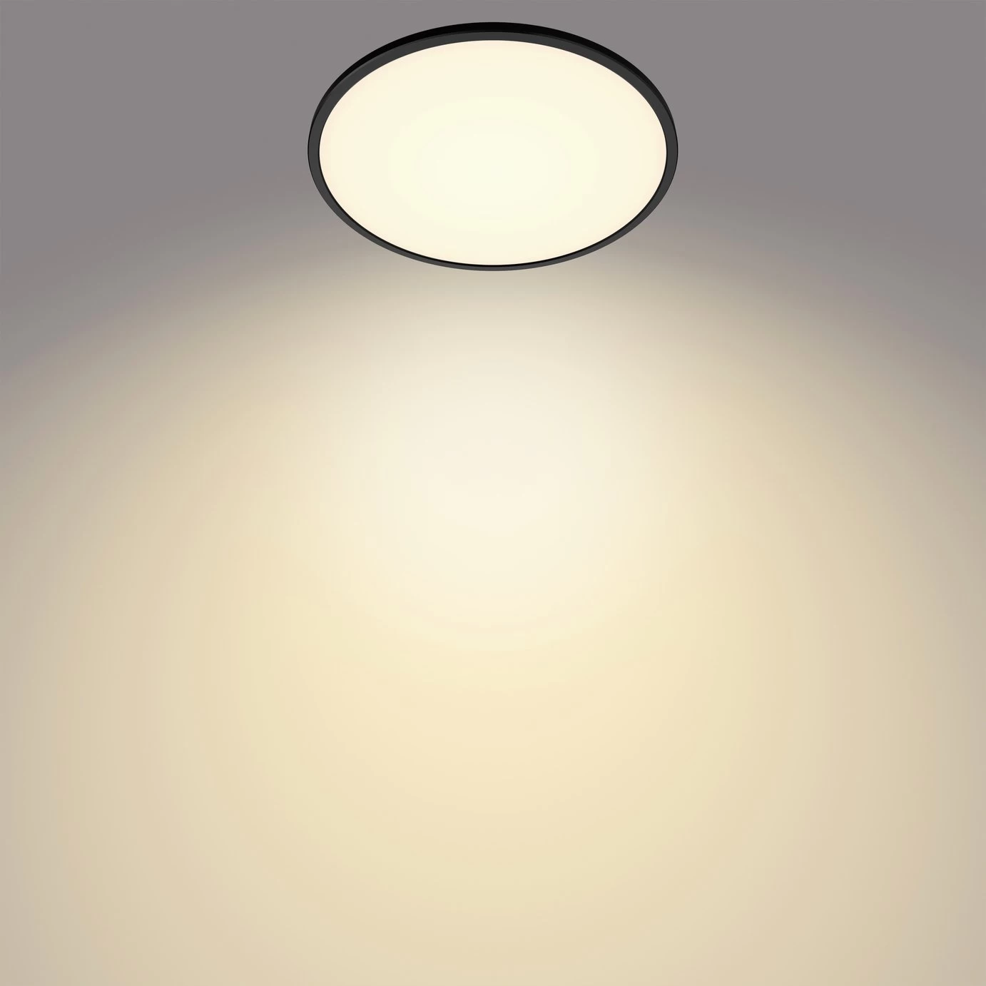 Philips Super Slim Flush To Ceiling Light - Black 3 Philips Super Slim Flush To Ceiling Light - Black - Image 3