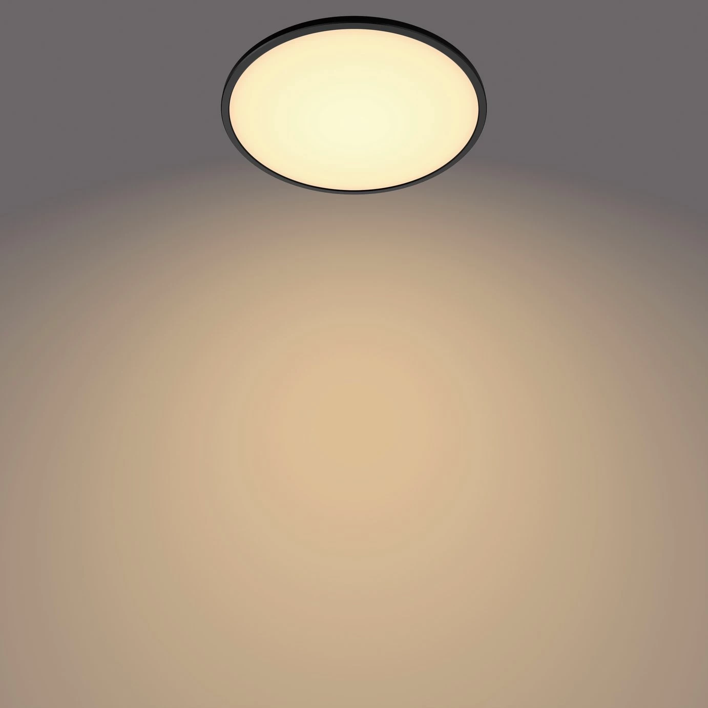 Philips Super Slim Flush To Ceiling Light - Black 5 Philips Super Slim Flush To Ceiling Light - Black - Image 5