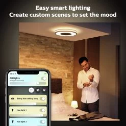Philips Hue Being Flush To Ceiling Light - Black -Habitat Store 9455106 R Z003A