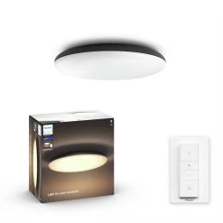 Philips Hue Cher Flush To Ceiling Light - Black 8 Philips Hue Cher Flush To Ceiling Light - Black -Habitat Store 9455120 R Z006A