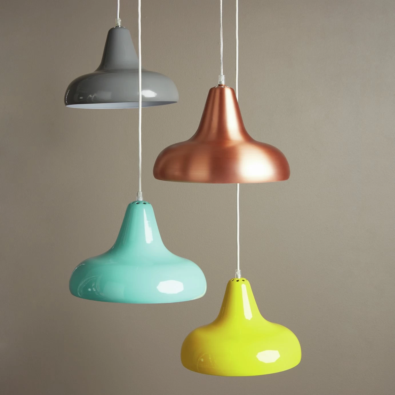 Habitat Aerial Spun Aluminium Pendant Light - Grey 1 Habitat Aerial Spun Aluminium Pendant Light - Grey