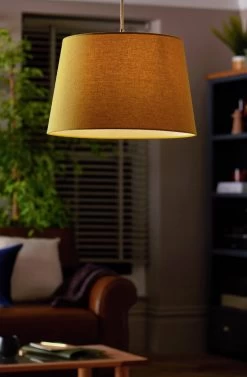 Habitat 40cm Textured Taper Shade - Ochre -Habitat Store 9466597 R Z002C