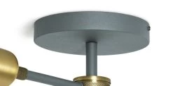 Habitat Tay 4 Light Flush To Ceiling Light - Grey & Brass -Habitat Store 9467644 R Z003A
