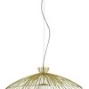 Habitat Kiso Opal 3 Tier Pendant Shade - Brass