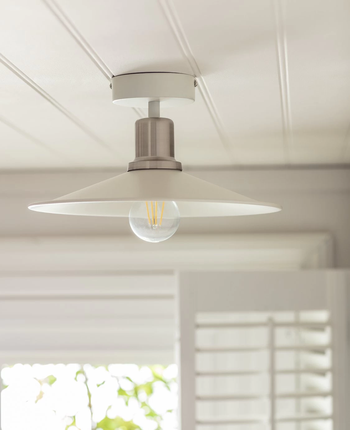 Habitat Pixie Flush To Ceiling Light - Off White 5 Habitat Pixie Flush To Ceiling Light - Off White - Image 5