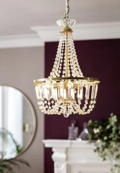 Habitat Capella Empire Chandelier - Brushed Brass -Habitat Store 9486333 R Z002C