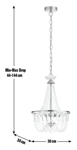 Habitat Capella Empire Chandelier - Brushed Brass -Habitat Store 9486333 R Z017A