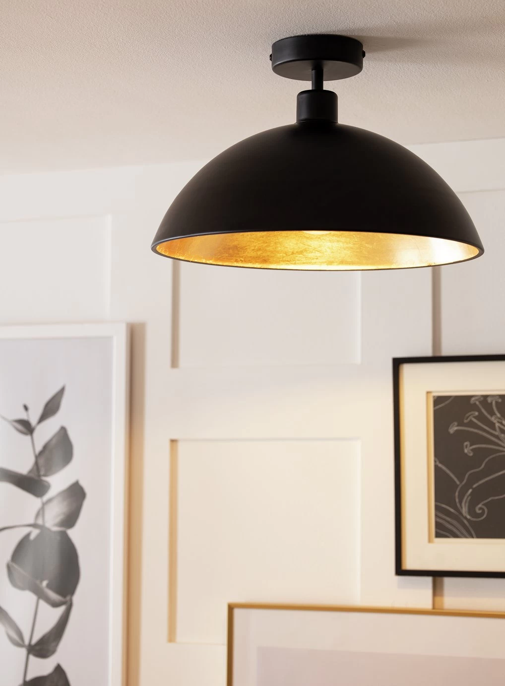Habitat Yuno Leaf Flush To Ceiling Light - Black And Gold 5 Habitat Yuno Leaf Flush To Ceiling Light - Black And Gold - Image 5