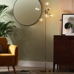 Habitat Glam 6 Light Glass Floor Lamp – Gold 11 Habitat Glam 6 Light Glass Floor Lamp – Gold -Habitat Store 9487916 R Z002C