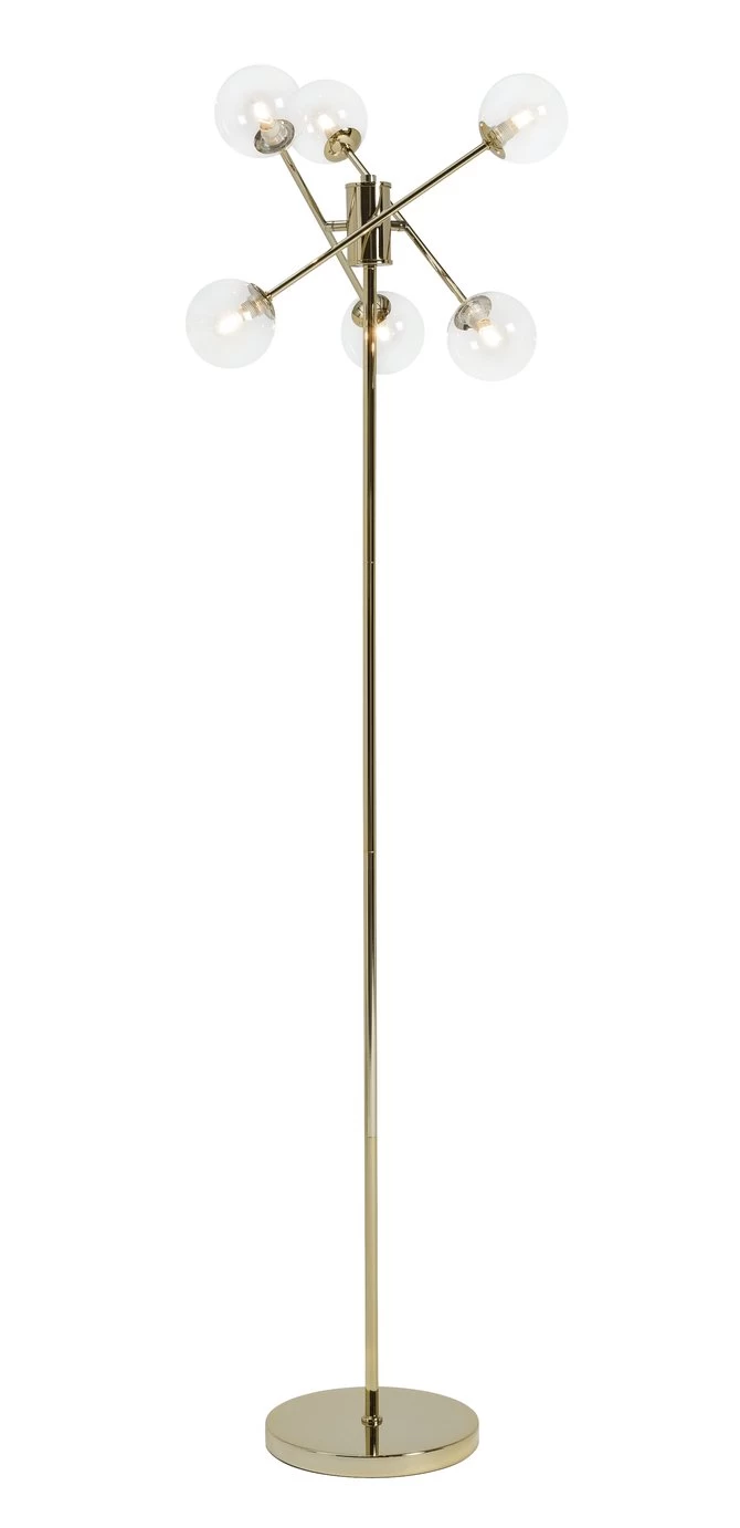 Habitat Glam 6 Light Glass Floor Lamp – Gold 4 Habitat Glam 6 Light Glass Floor Lamp – Gold - Image 4