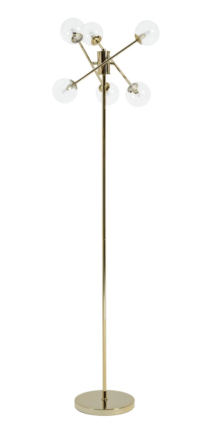 Habitat Glam 6 Light Glass Floor Lamp – Gold 5 Habitat Glam 6 Light Glass Floor Lamp – Gold - Image 5