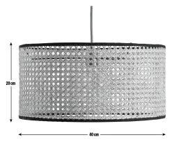 Habitat Ashi Rattan 40cm Shade - Natural & Black -Habitat Store 9519602 R E001
