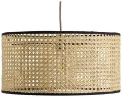 Habitat Ashi Rattan 40cm Shade - Natural & Black -Habitat Store 9519602 R Z002A