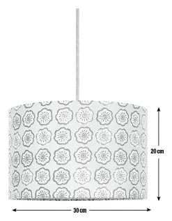 Habitat Country Floral Printed 30cm Drum Shade - Grey 9 Habitat Country Floral Printed 30cm Drum Shade - Grey -Habitat Store 9521322 R E001
