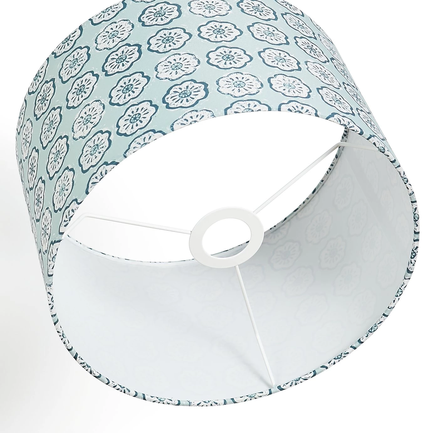 Habitat Country Floral Printed 30cm Drum Shade - Grey 5 Habitat Country Floral Printed 30cm Drum Shade - Grey - Image 5