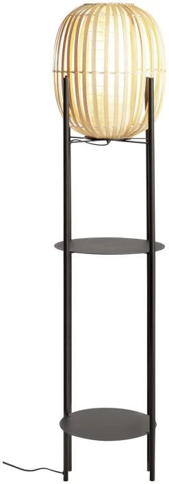 Habitat Aoki Bamboo Shelved Floor Lamp -Habitat Store 9521700 R Z002A