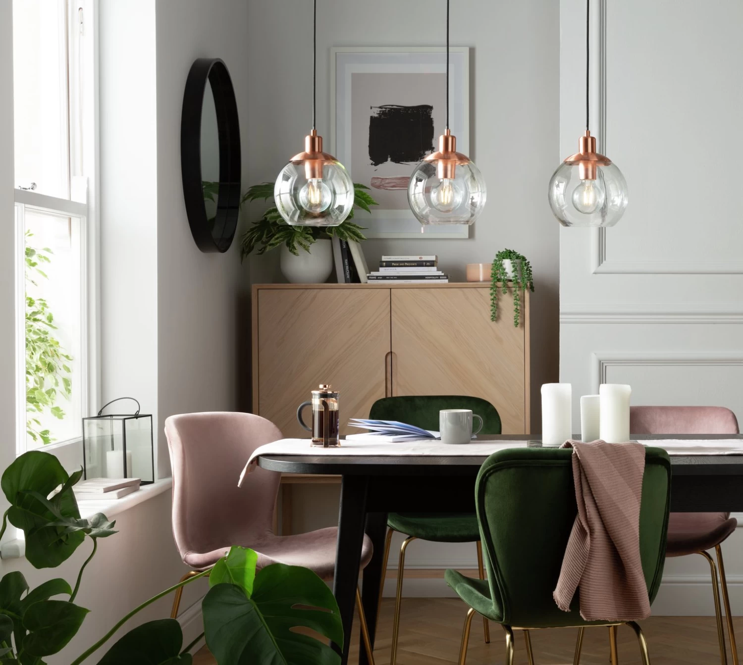 Habitat Coleman Metal 3 Light Bar Pendant Light - Copper 1 Habitat Coleman Metal 3 Light Bar Pendant Light - Copper