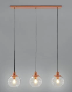 Habitat Coleman Metal 3 Light Bar Pendant Light - Copper 11 Habitat Coleman Metal 3 Light Bar Pendant Light - Copper -Habitat Store 9536128 R Z002C