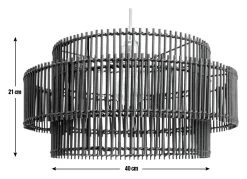 Habitat Bamboo 2 Tier Pendant Shade - Black -Habitat Store 9537653 R E001