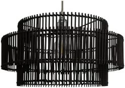 Habitat Bamboo 2 Tier Pendant Shade - Black -Habitat Store 9537653 R Z002A