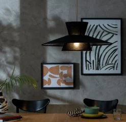 Habitat Linen Otton 2 Tier Easy Fit Shade - Black -Habitat Store 9561478 R Z002C