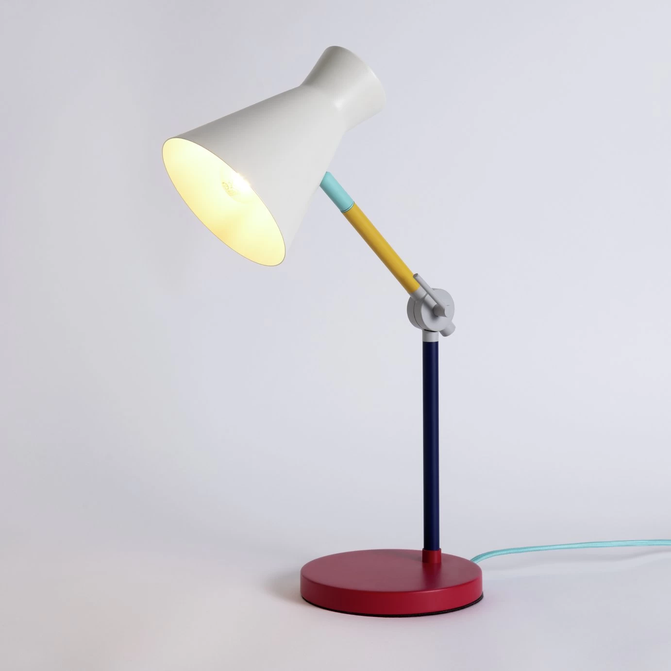 Habitat Jean Colour Block Desk Lamp – Multicoloured 2 Habitat Jean Colour Block Desk Lamp – Multicoloured - Image 2