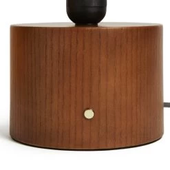 Habitat Corduroy Touch Table Lamp - Mustard & Walnut -Habitat Store 9582275 R Z003A