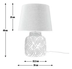 Habitat Lynx Brush Stroke Ceramic Table Lamp - Black & White -Habitat Store 9585289 R E001