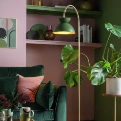 Habitat Dasni Floor Lamp - Marble & Brass