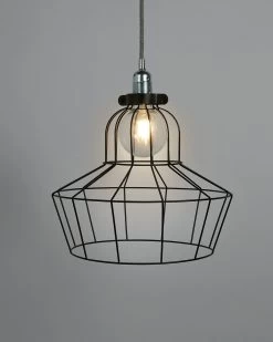 Habitat Indus Large Country Wire Shade - Black -Habitat Store 9602928 R Z003C