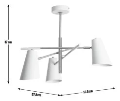 Habitat Vesper Cone 3 Light Ceiling Pendant - White -Habitat Store 9607813 R E001