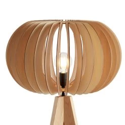 Habitat Achille Ash Wooden Tripod Floor Lamp - Oak -Habitat Store 9615489 R Z006A