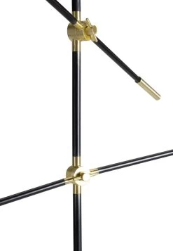 Habitat Jalonee Double Arm Floor Lamp - Black & Brass -Habitat Store 9616127 R Z003A