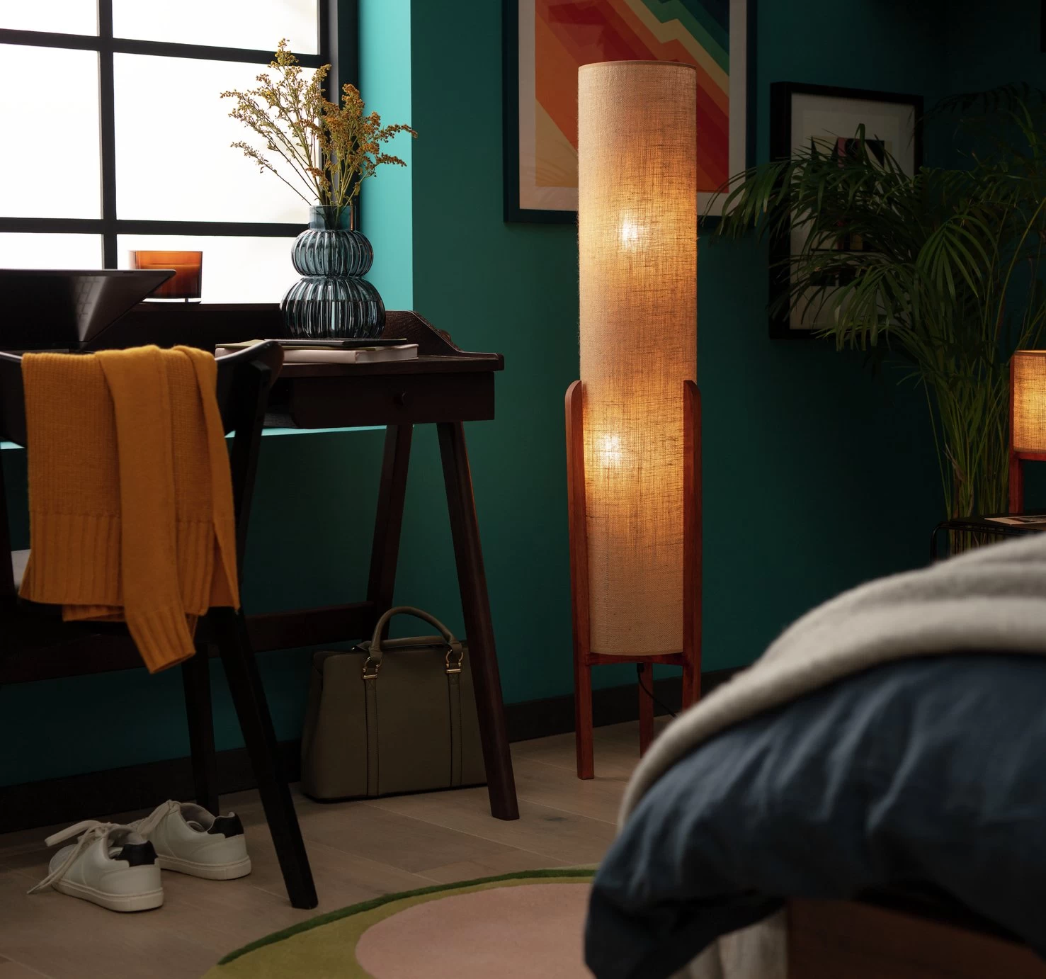 Habitat Arbaa Woven Column Floor Lamp - Natural 8 Habitat Arbaa Woven Column Floor Lamp - Natural - Image 8