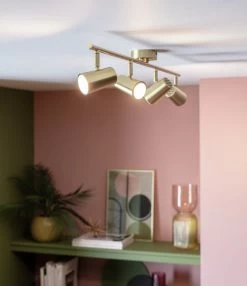 Habitat Este 4 Light Spot Light - Brass -Habitat Store 9633722 R Z002C