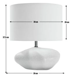 Habitat Ima Pebble Table Lamp - White -Habitat Store 9669954 R E001